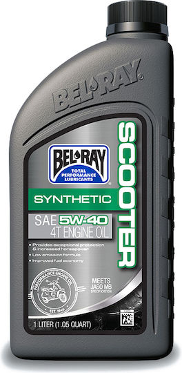 Bel-Ray Scooter Synthetic Motorcycle Oil for Four-Stroke Engines 5W-40 1lt