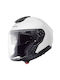 Schuberth J2 Гланцов Бял Каска За Мотор Джет ECE 22.06 1660гр с Sunvisor
