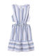 Kinderkleid Ärmellos Gestreift Blue