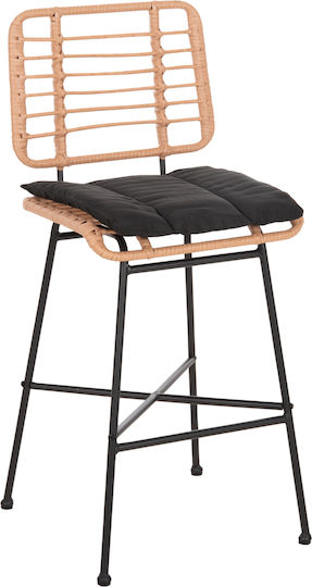 Barhocker Rattan Schwarz-Wicker Beige 46x46x99cm Barhocker Rattan Schwarz-Wicker Beige 46x46x99cm