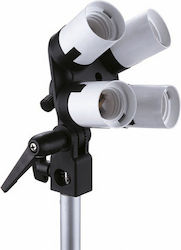 Linkstar Lampenhalter LH-4U + Schirmhalter + Neigebügel
