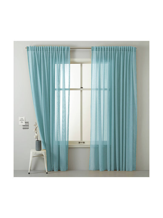 Saray Home Curtain with Pencil Pleat Light Blue KE 1940 140x280cm