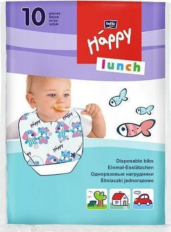 Bella Bib Paper Disposable with Pocket White 10pcs
