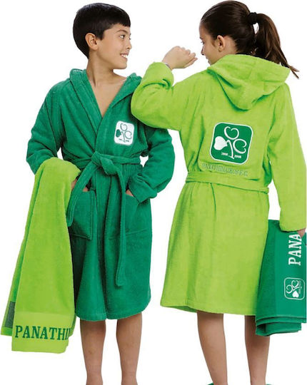 Palamaiki Halat de Baie pentru Copii Panathinaikos Lettuce cu Glugă