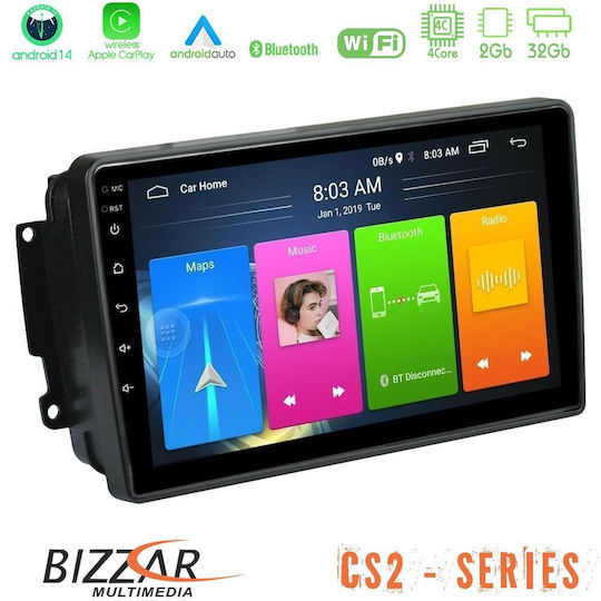 Bizzar Car Audio System for Mercedes-Benz CLK Class / G Class / C Class 1999-2004 (Bluetooth/USB/AUX/WiFi/GPS/Apple-Carplay/Android-Auto) with Touch Screen 9"
