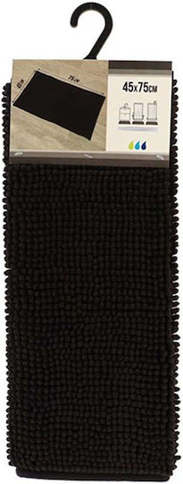 Atmosphera Bath Mat Cotton 06.7707103 Black Velvet-Black Metal 45x75cm