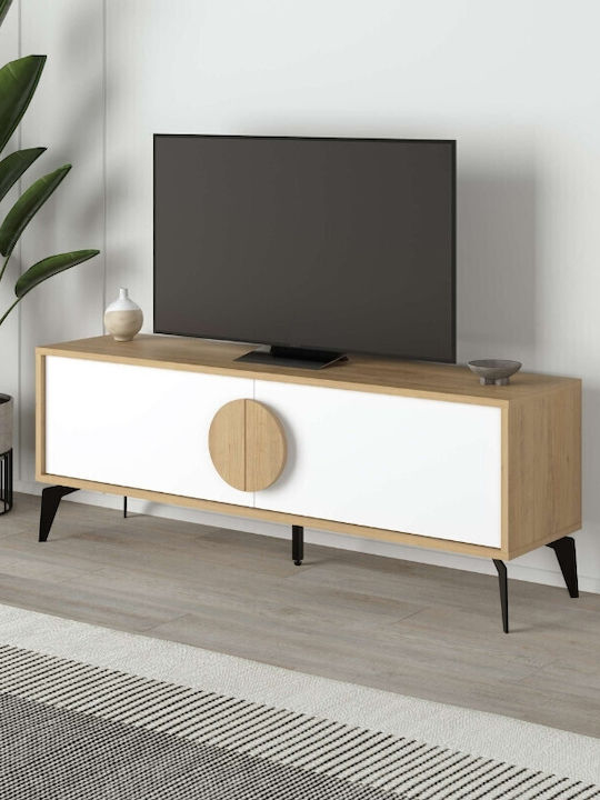 Έπιπλο Τηλεόρασης Gora Sapphire Oak - Λευκό Μ14...