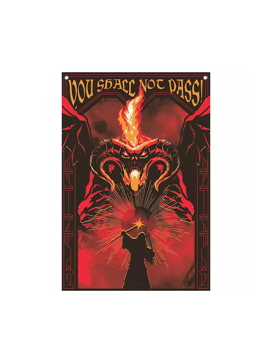 Lord Rings Balrog Wall Banner '125 X 85 Cm'