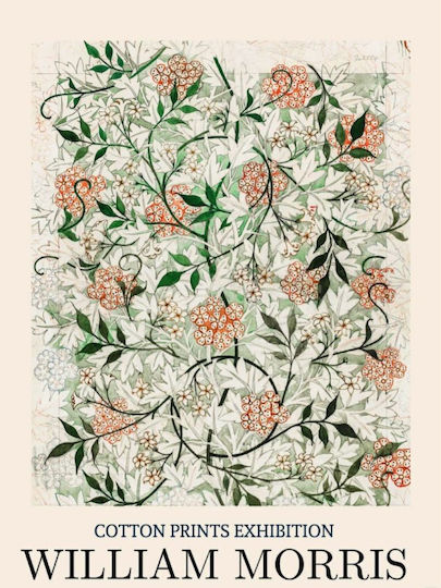 William Morris „Jasmine“ Leinwanddruck 60*80 cm Nur Leinwand