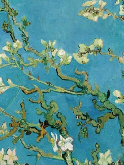 Van Gogh “ανθισμένη Αμυγδαλιά” Πίνακας Εκτύπωση Καμβά 40*50 Εκ Μόνο Καμβάς