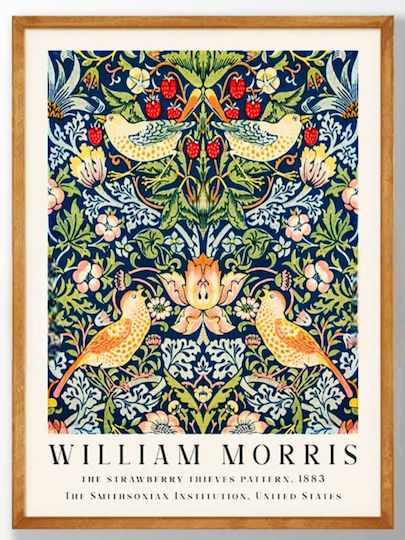 William Morris "Strawberry Thief" Canvas Print 30*40 cm Canvas Only