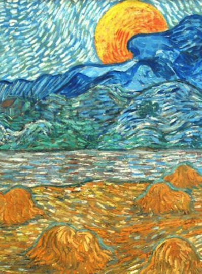 Van Gogh “σταροχώραφο” Πίνακας Εκτύπωση Καμβά 40*50 Εκ Μόνο Καμβάς