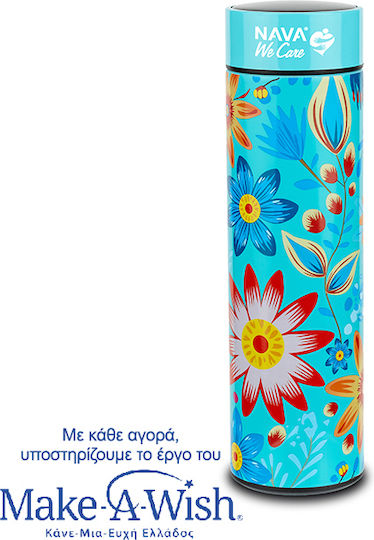 Nava "we Care" Μπουκάλι Θερμός Ανοξείδωτο 500ml Τιρκουάζ