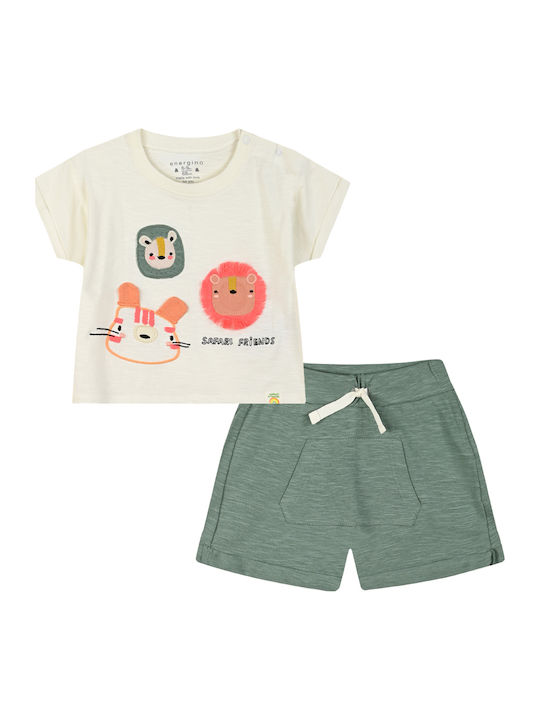 Kinder-Set mit Shorts Sommer 2Stück Khaki Bluse