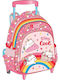 Must Team School Bag Trolley Kindergarten Pink 8Liters