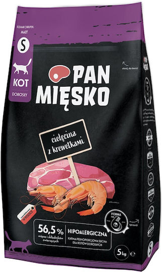 Pan Miesko 5kg Dry Food Gluten-Free for Adult Small Breed Dogs with Calf