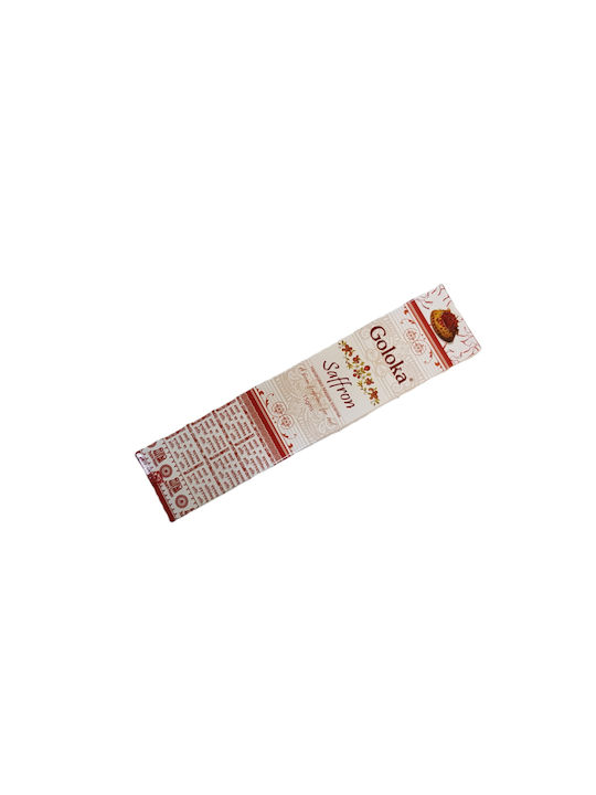 Στικ Goloka Saffron Agarbathi Incense Sticks 15 Τεμάχια