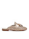 Flat Δερμάτινα Mules σε Χρυσό Χρώμα