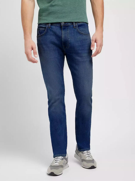 Rider Men's Elastic Jeans Pants With Skinny Straight Fit Dark Blue