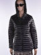 Women's Short Lifestyle Jacket Double Sided for Winter Black