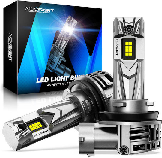 NovSight Lamps Car & Motorcycle H11 / H8 / H9 LED 6500K Cold White 12-24V 70W 2pcs
