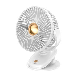 Wiederaufladbarer Clip-On Tischventilator Φ17 5W Weiß Wiederaufladbarer Clip-On Tischventilator Φ17 5W Weiß