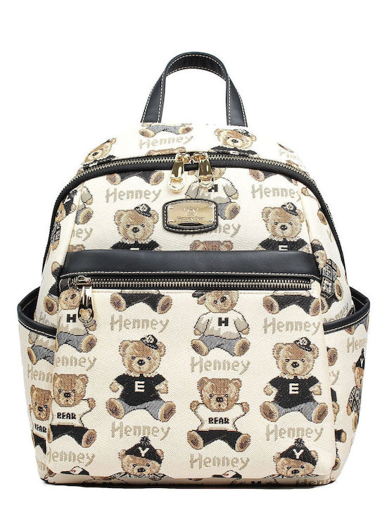 Henney Bear Kinder Rucksack Rucksack Beige