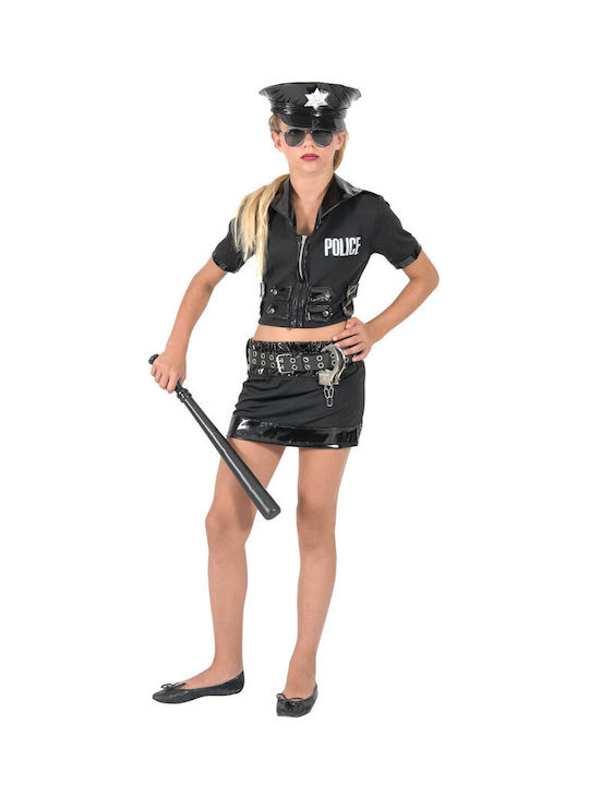 Kids Carnival Costume Policewoman Skirt