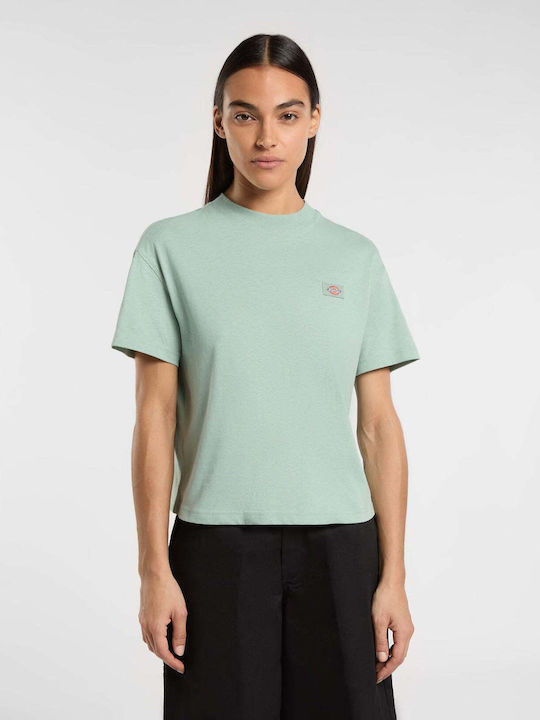 Dickies Oakport Women's Crop T-shirt Light Blue