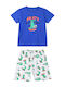 Energiers Kids' Pajamas Summer Multicolored Skate All Day