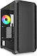 Sharkoon AK2 RGB Gaming Midi Tower Κουτί Υπολογιστή με Πλαϊνό Παράθυρο Μαύρο