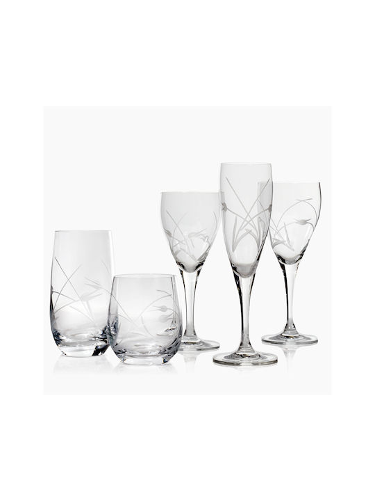 Rona Set of Glasses for White and Red Wine made of Crystal Stemmed 30pcs