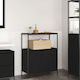 vidaXL Cabinet de baie L76.5xA35xÎ95cm Negru