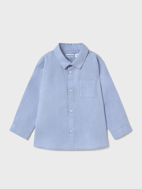 Mayoral Kids Shirt Long Sleeve Light Blue