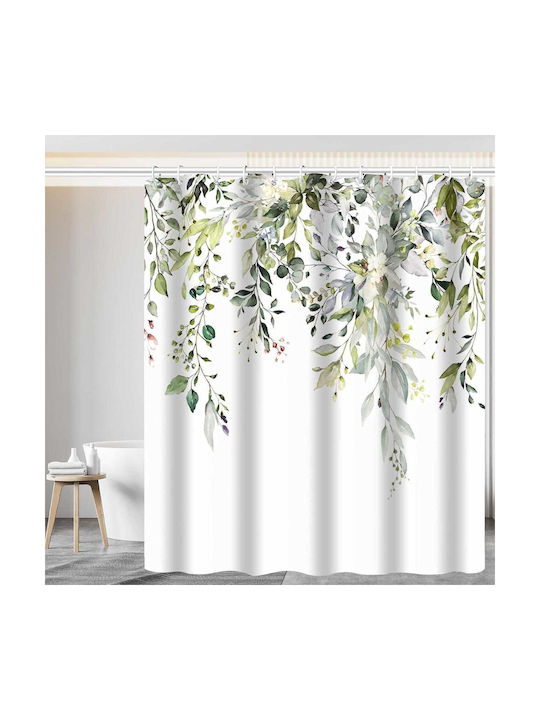 BuYupop Shower Curtain 180x180cm Green