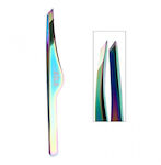 Zola Professional Beveled Tweezers Eyebrows Rainbow