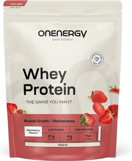 OnEnergy Whey Protein Proteină Din Zer cu Aromă Căpșuni 1kg