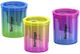 Berlingo Plastic Double Pencil Sharpener Barrel Various Designs or Colours 1 Piece