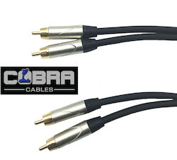 Cablu Profesional Cobra Hi-fi Proline Pro 2x RCA Tată la 2x RCA Tată 3m 2x RCA Tată 2x RCA Tată 3 Metri Cl065-03