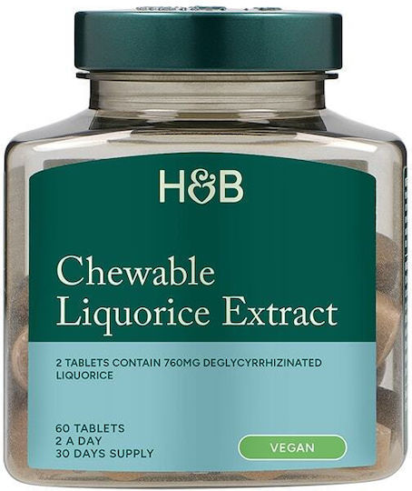 Holland & Barrett Chewable Liquorice Extract 760mg 90 μασώμενες ταμπλέτες