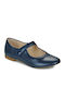 Παιδικές Μπαλαρίνες mit Bügel- und Schleifenverschluss Leder Blau
