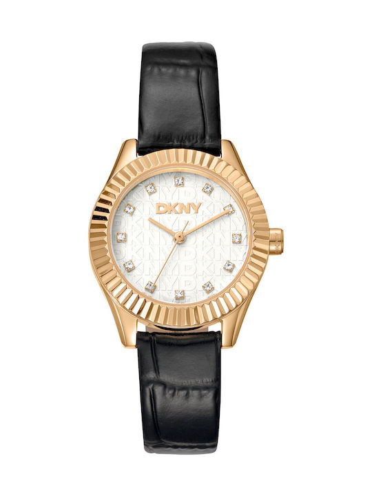 Chambers Women's Watch with Black Leather Strap