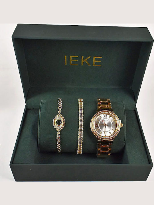 Curren Damen Uhr mit Gold Metallarmband