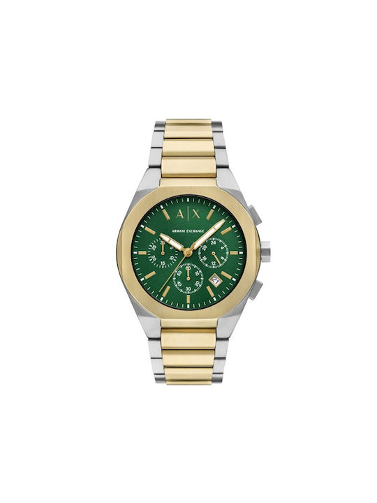 Fossil Damenuhr 42mm Chronograph Batterie mit Gold Metallisch Armband