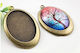 Pandantiv Metalic Oval Bronz Antic 30x40mm 1 Bucată