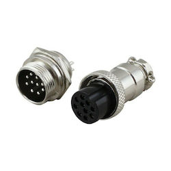#46428 Gx16 10pin Female Circular Aviation Socket Plug