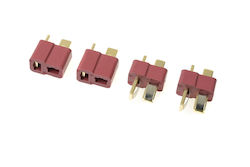 Revtec Connector Deans Gold Plated Male + Female 2 Pairs Revetec