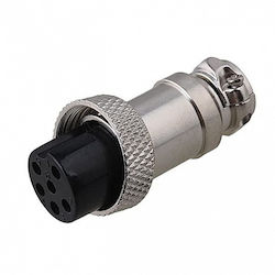 #46424 Gx16 6pin Female Circular Aviation Socket Plug