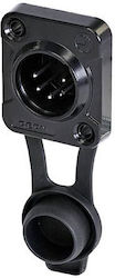 Rean Rrx5m-z-001-1 Σασι Xlr 5 Pin Επιχρυσα Αρσενικο Καλυμα Μαυρο B