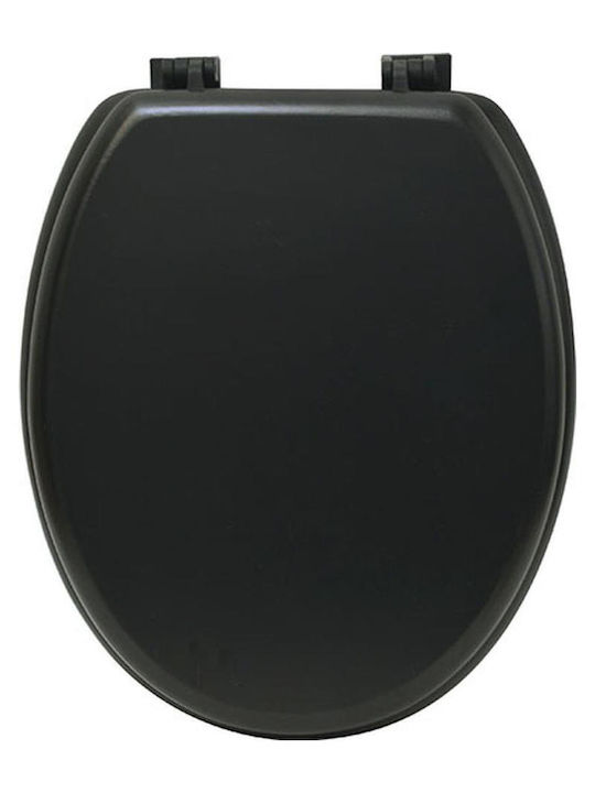 Atmosphera Wooden Toilet Seat Black 37.5cm